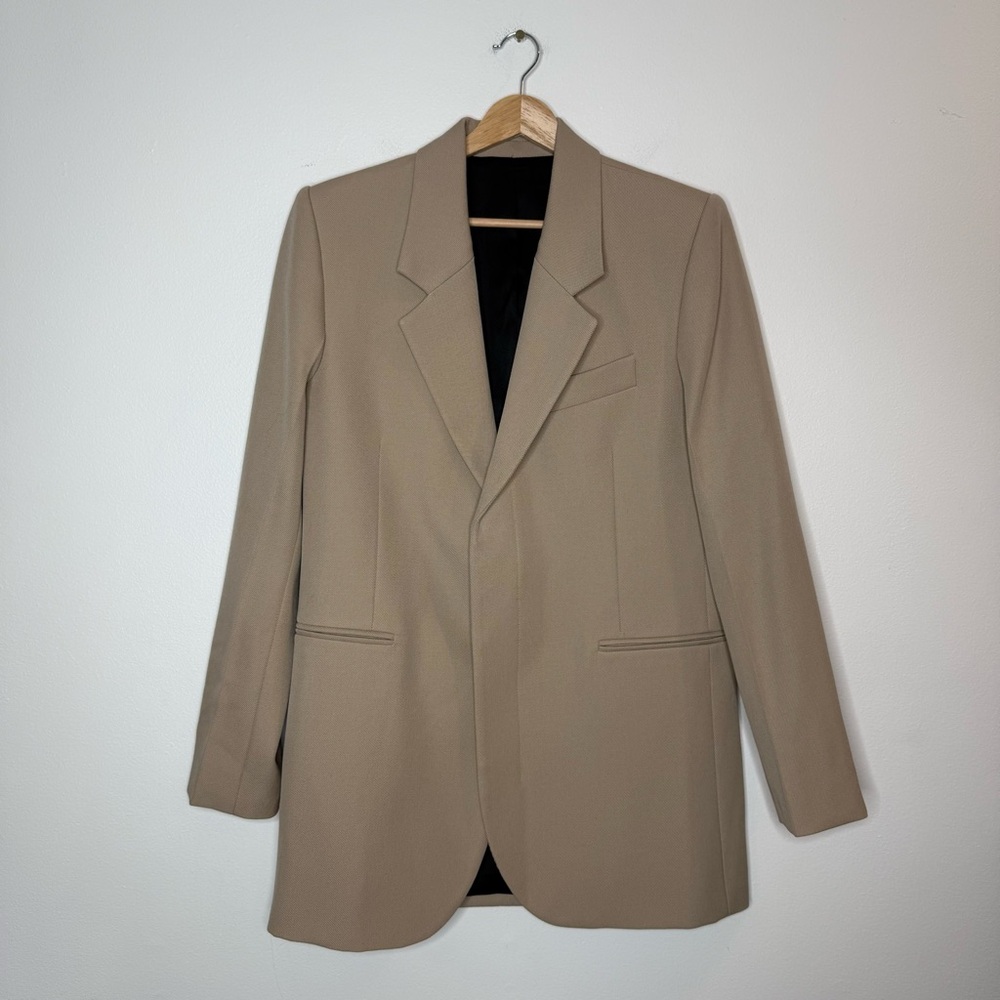 AMI Alexandre Mattiussi 100% Virgin Wool Camel Tan Blazer size 36 small